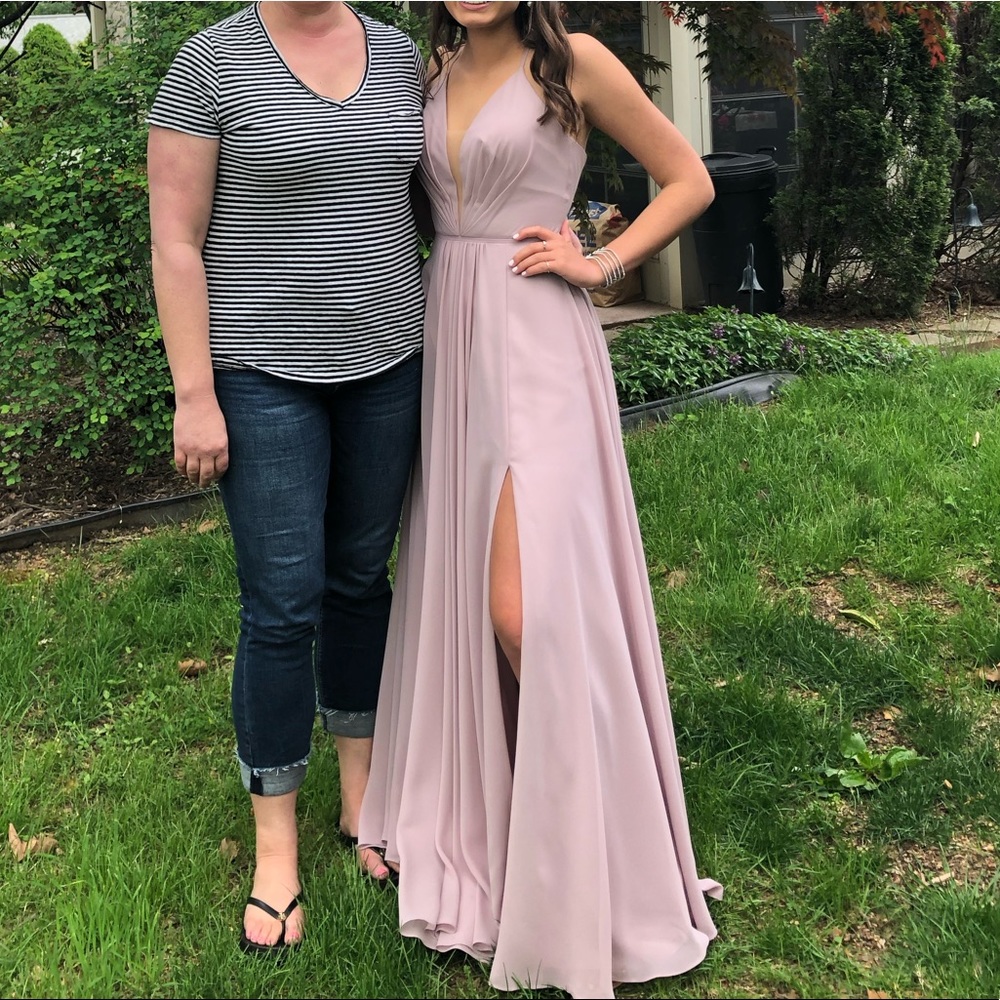 Light pink / mauve Jovani prom dress